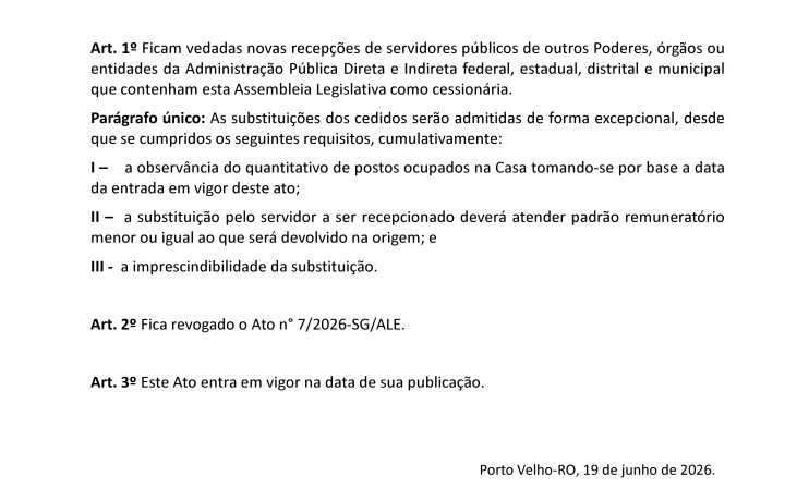 SINAL VERMELHO – Gastos com folha da ALE/RO chega perto do limite de alerta 3 ato2 SINAL VERMELHO – Gastos com folha da ALE/RO chega perto do limite de alerta